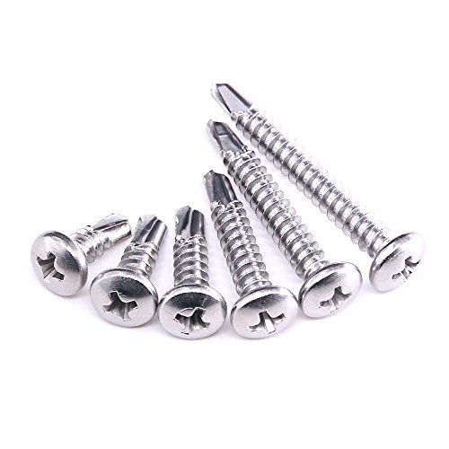 image for Hilitchi 410 Stainless Steel #10 Pan Head Phillips Self Drilling Screw