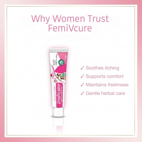 Image of Truhabit Femi V Cure Intimate Wellness Cream | Herbal Formula for Everyday Vaginal Hygiene & Comfort | Helps Soothe Irritation & Maintain Freshness | 30g