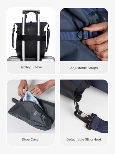 Image of CULT 35L Laptop Backpack, Water-Repellent Travel & Office Bag with Trolley Sleeve, 3-Way Carry System, Organiser Compartments with Shoe Bag - Unisex