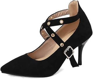 JKaur® Sandal for Women PU Upper Soft Rubber Sole Thick Heel Footwear | Black1-35 Price In India