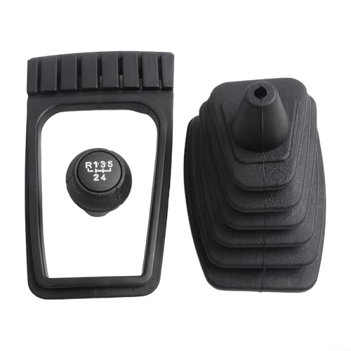 Image of Gear Shift Gaiter Boot Cover, Manual Gear Knob Frame, ABS Plastic Shifter Housing Set, Replacement For Golf MK2 II, OEM 191711115 191863216 Parts, Black Interior Gear