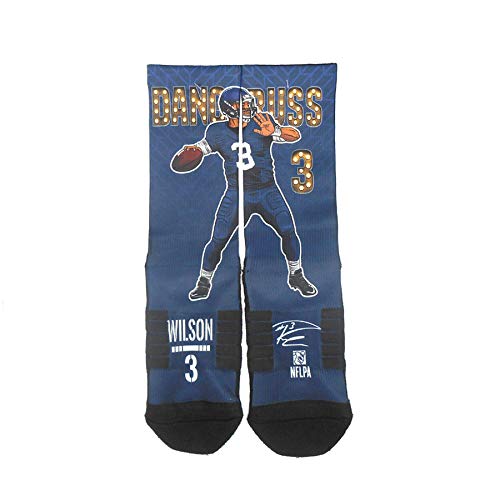 Russell Wilson US Football Socks - Navy Size 7.7 - 11.5