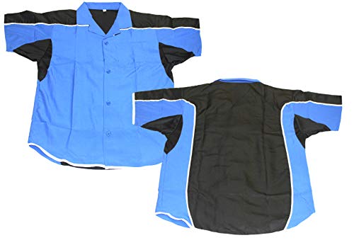 Lisaro Darthemd/Bowlinghemd/darttrikot/dartshirts blau-schwarz (XL) Lisaro Darthemd/Bowlinghemd/darttrikot/dartshirts blau-schwarz (XL)