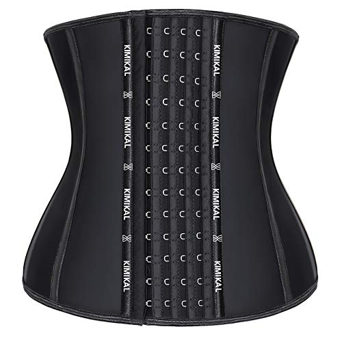 Kimikal Corset gainant pour femme - Pour le torse - Pour le sport, 9 os en acier noir., Large