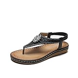 FFYN Sandalias clásicas de cuña para Mujer Zapatos cómodo