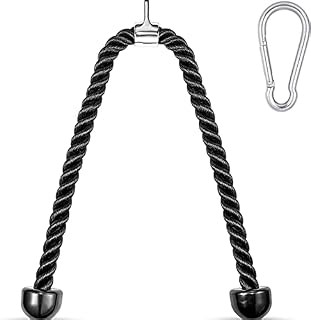 Stanz (TM) 36" (90CM) Heavy Duty Tricep Rope Pull Down Fitness Cable Attachment Nylon Rope with Hook