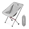 PELLIOT Camping Chair Ultralight Portable Folding Chair Leisure Chair Foldable Lightweight Portable Chair for Fishing Picnic and Hiking (Grey)