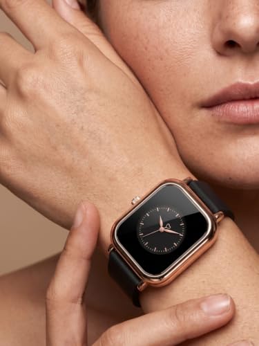 Image of Premium Rose Gold Square Analog Watch for Women & Girls | Stylish Stainless Steel Strap | Elegant Heart Second Hand | Trendy Ladies Wrist Watch under 500 | Square Case Design | Perfect for Casual | Affordable Fashion Watch for Girls