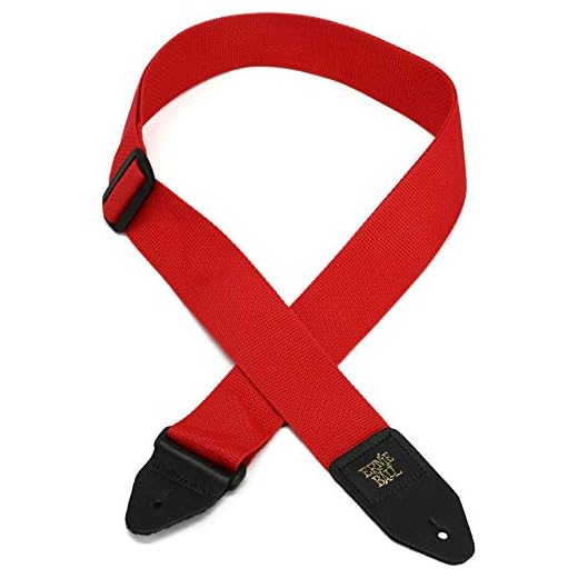 Ernie Ball - Correa para guitarra, polipropileno, color rojo