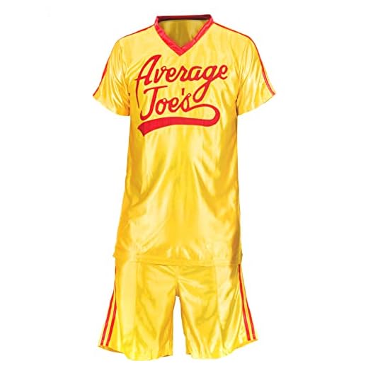 Dodgeball Average Joe's Adult Yellow Jersey Costume Set