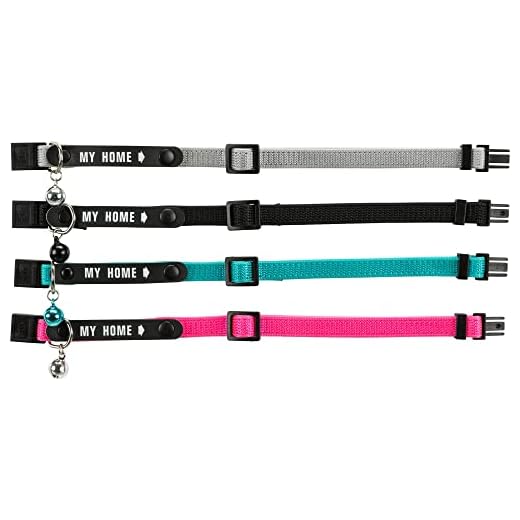Trixie Katzenhalsband mit Adresslasche, Nylon, farblich sortiert
