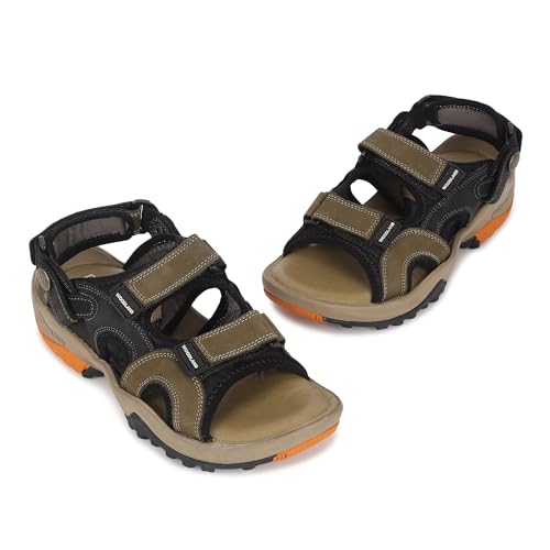 Image of Woodland Men Olive Green Sandal