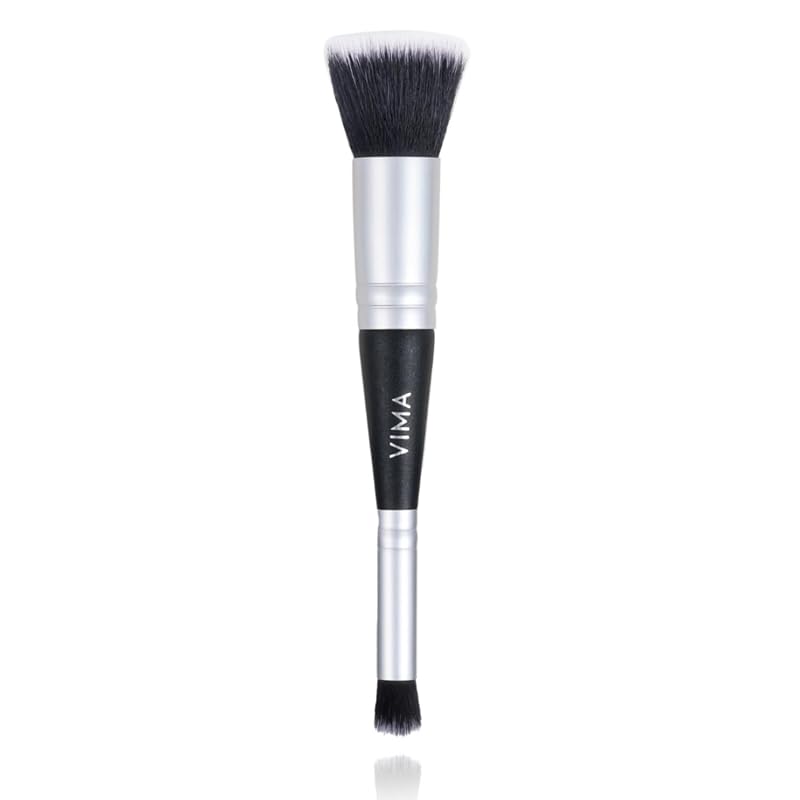 Pincel de Maquiagem Dupla Face vima cosmetics para Base e Sombra, 1 unidade