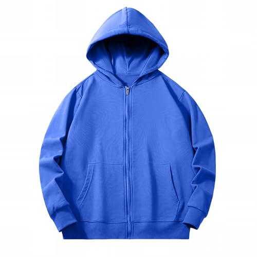 Teen Girls Oversized Hoodies Jacket 2025 Fall Winter Trendy Long Sleeve Basic Plain Lightweight Zip Up Sweatshirt2