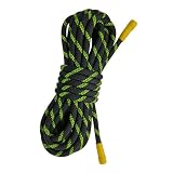 YIUBCZOQI Corda da Arrampicata 8mm Corda Statica da 20m Per Salvataggio Dell'altezza Barca Paracadute Trekking Alpinismo Sport Campeggio UIAA Riflettente Nero
