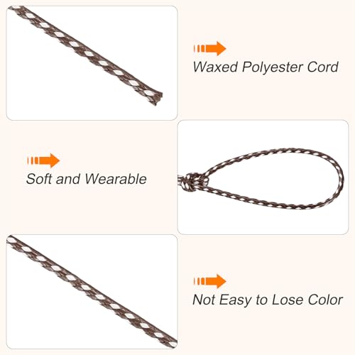 Cordón encerado de 2 mm premium de 87 yardas para joyería artesanal fina y manualidades 4