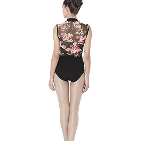 Limiles Women's Zip-Front Lace Net Back Tank Ballet Leotards for Girls Cover