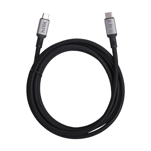 Image of TEKNE USB4 Braided Cable | 240 W Ultra Fast Charging & 20 Gbps Data Transfer Type C Braided Cord Compatible with iPhone 16 15 Pro Max, iPad Pro, Samsung Galaxy S23 S22 | 25 X More Durable, 2 Meter