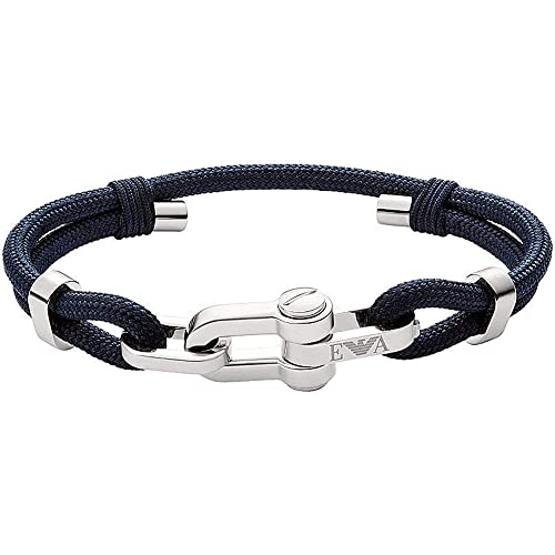 ️Emporio Armani Bracciale a Cinturino da Uomo, Colore Nero 