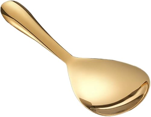 Cuchara de servir de acero inoxidable Cuchara grande para servir arroz para cocina, restaurante, hogar, superficie lisa, artesanía fácil de limpiar