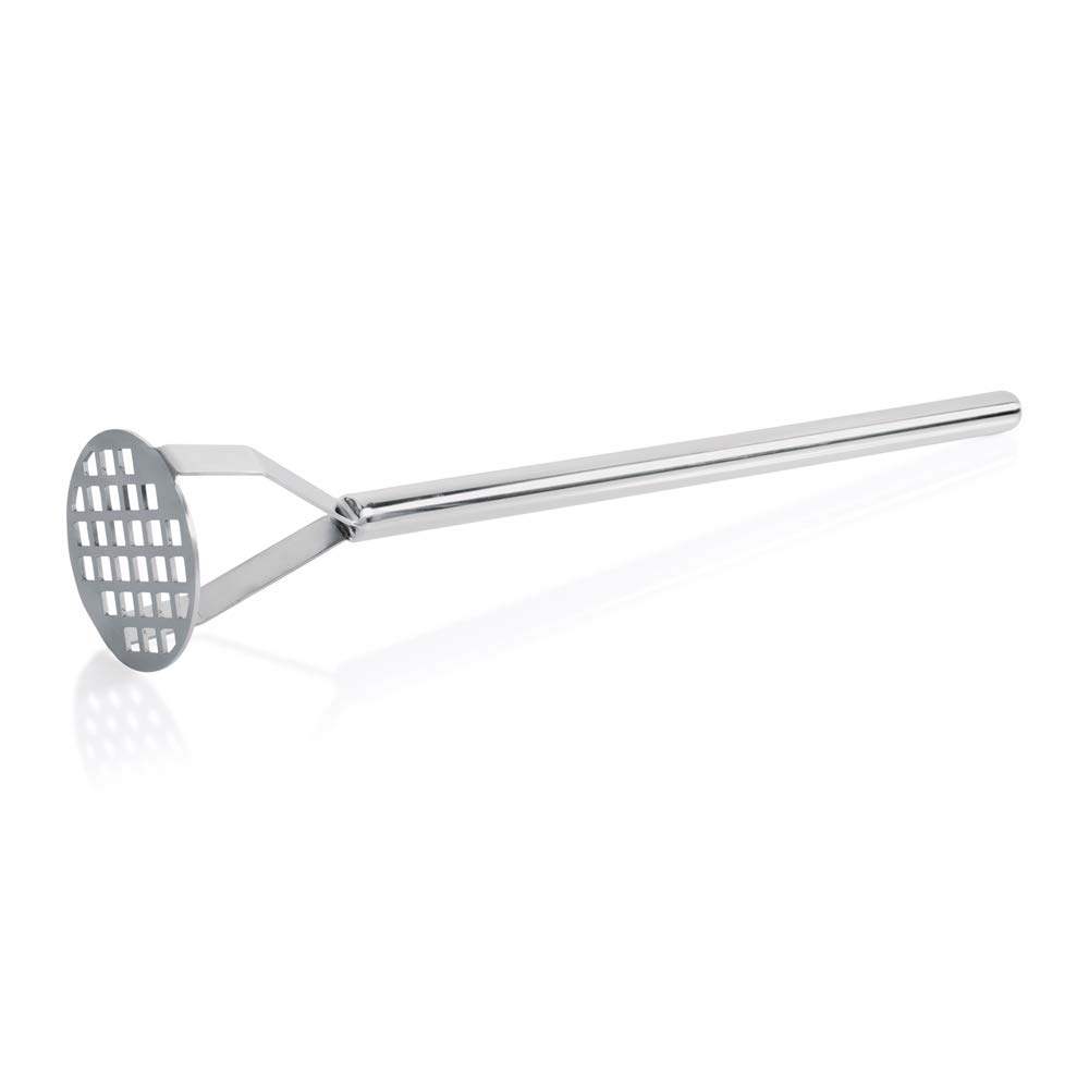 WAS 1517 601 Chromnickelstahl Kartoffelstampfer, Hochwertige, Fugenlose Ausführung, 12cm Durchmesser, 60cm Länge