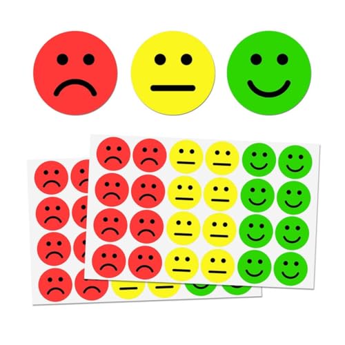 UEAVOID 600 pièces Gommette Smiley Enfant Autocollant Sticker Élèves pour Tableau de Récompenses Comportement Calendrier des Tâches Enseignants Écoles (2,5CM)...