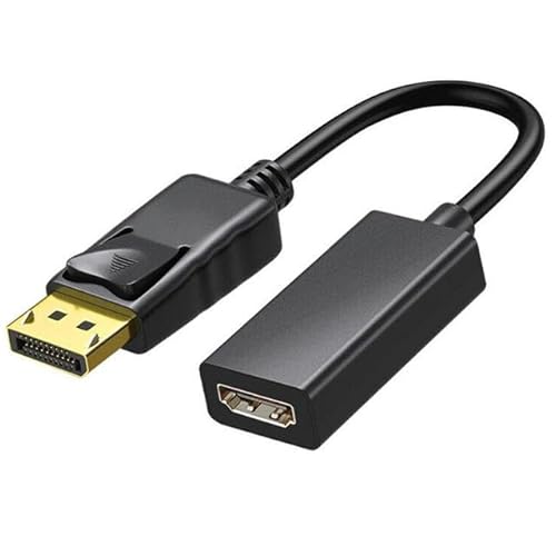 CABLEPELADO Adaptador DisplayPort Macho a HDMI Hembra, Adaptador DP a HDMI, Convertidor DisplayPort a HDMI, Adaptador de DisplayPort a HDMI, Conversor DP a HDMI, 1080P 4K, hasta hasta 1920 x 1080