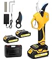 Electric Pruning Shears, Lopper 1.5-2In(50mm),2 * 2000mAh 21V Battery, Professional Cordless Pruning Shears with LCD Display 1000W Brushless Motor Perfect for Tree Trimming Gardening, Garden Orchard