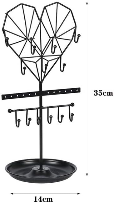 Jewelry Organizer, Decorative Metal Earring And Necklace Holder For Bedroom, Vanity, Or Closet, Stylish Organizer For Fashion Lovers(C) - Image 3