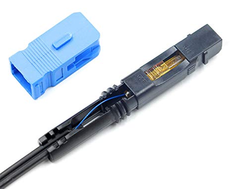 10Pcs Leite Sc Upc Fiber Optic Quick Connectors Sc Fiber Reusable Connectors Adapter Embedded Os2 Single Mode 9/125 Mechanical For Ftth Catv Cold Connector Network Optical Fiber Instrument #TOP1