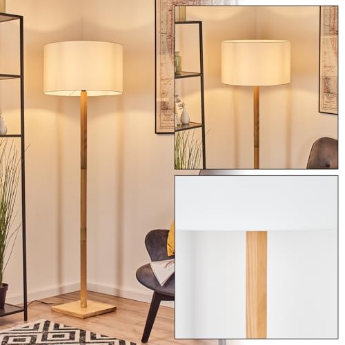 HOFSTEIN Stehleuchte Flemming, Stehlampe aus Holz im modernen...