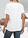 EyMuse T Shirts Short Sleeve V Neck Tees Womens Fashion Tops Loose Fit Lightweight Casual Summer Outfits Clothes 2024 White,XL