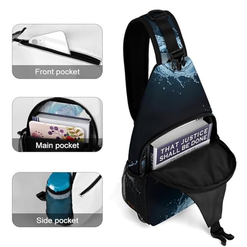 Fashion Dress Decor Sling Backpack Shoulder Bag, Day Pack, Chest Shoulder Bag For Travel Shopping Water Fire Soccer Football4