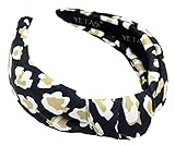 YETASI Satin Leopard Headbands for Women are Classy. Chic Cheetah Fashion Headband Designer Beige, Black Knotted Headband for Women
