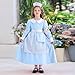 Toddler Girl Cosplay Nurse Dress Long Sleeve Waist Cinching Sundress Doll Neck Lapel Colorblock Dresses 2026 Costumes,Blue,6 Years