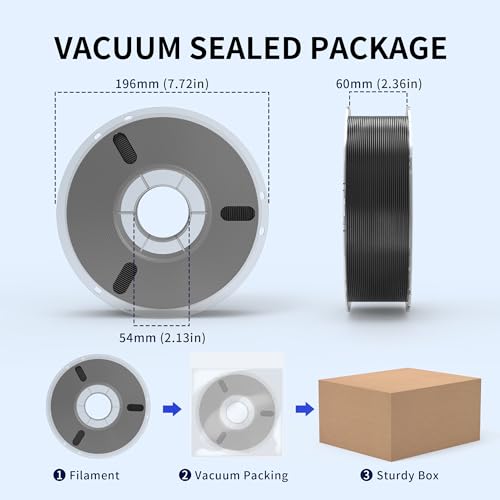 Image of RAMBERY 4KG PLA+ 3D Printer Filament 1.75mm, Toughness Upgraded, 3D Printing Filament Fit Most FDM Printers, PLA Plus Black X 4 Spools