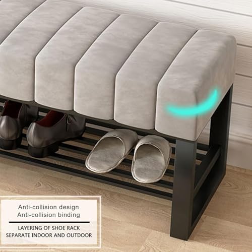 Banc à chaussures moderne pour l'entrée avec coussin confortable