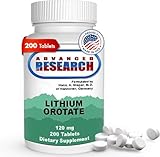Nutrient Carriers Advance Research Lithium Orotate 120 Mg 200 Tablets