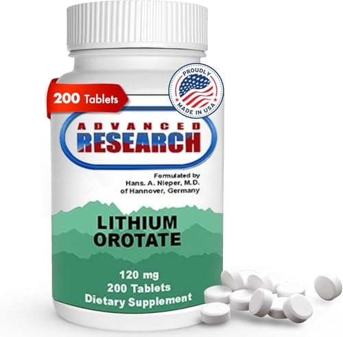 Nutrient Carriers Advance Research Lithium Orotate 120 Mg 200 Tablets