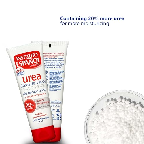 Instituto Español Urea Crema Hidratante Corporal, Crema Manos Hidratante Regeneradora Diaria Con Alto Contenido De Urea Para Piel Seca, Agrietada, Para Piel Rugosa, Pies, Cuerpo, Set 150ml - imagen 4