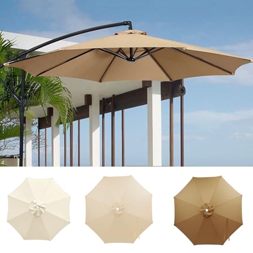 Auvent de remplacement parasol 3.6m imperméable pour structure à baleines de jardin