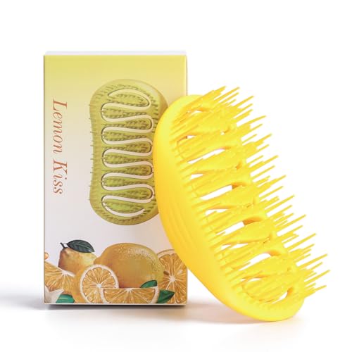 Scalp Massager and Shampoo Shower Brush, Detangling Hair Brush, Scalp Care Hair Brush Wet & Dry detangler for Men and Womenfor Straight/Curly/Thick/Long/Wavy/Damaged Hair, Yellow