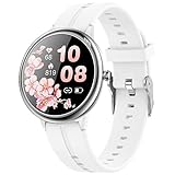 【21 Modos de Deporte y Dial Personalizado】El reloj inteligente para mujeres cuenta con 21 modos de deporte, incluyendo yoga, calistenia, golf, baile, etc. Genera datos sobre sus actividades diarias como calorías, distancia, etc., lo que conduce a una vida más saludable y una mejor condición física. 5 niveles de brillo para que puedas leer la información del smartwatch con claridad incluso bajo la luz del sol. También puedes personalizar la esfera para mostrar tu personalidad.