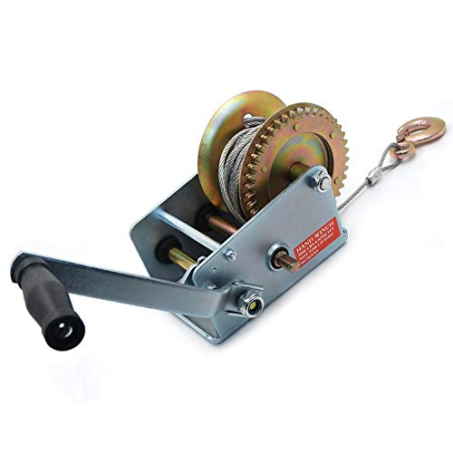 Winche manual dual XKMT 2000 lbs con cable de acero 33 pies