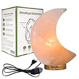 Orakl - Dimmbare Salzlampe Selene - 2-4 KG - 100% echtes Himalaya Salz - Salzkristall-Lampe - Salzstein - Tischlamp inkl. 1x 15W Glühbirnen und Geschenkbox (Weiß)