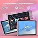 Android 15 Tablet 10 inch Tablets, 20GB RAM 128GB ROM 2TB Expand, 2.0Ghz CPU Quad-Core Processor Tablet PC with Case and Stylus, 5G WiFi6, BT5.0, 6000mAh Battery, Dual Camera, Widevine L1, GMS, Pink
