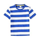 [LSMUDKINGDOM] ｔシャツ キッズ 半袖 ボーダー マリン バイカラー ブルー 120