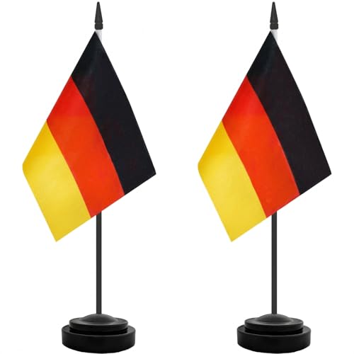 YESAH 2er Set Tischflagge Deutschland für WM 2026 Büro Home...