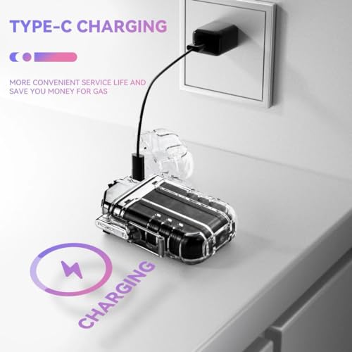 Image of BEBO CREATIONS Rechargeable Plasma Lighter Cigarette with Dual Arc Ignition, USB Type-C Cigarette Lighter Flameless Windproof Elighter Pocket Accessory for Travel, Camping & Daily Use, LED Black