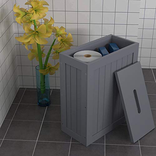 Woodluv Grey Shaker Slimline - Mobiletto multiuso in legno